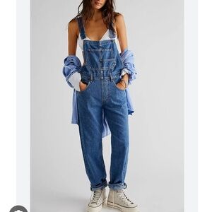 Free People Ziggy Slouchy Denim Overalls